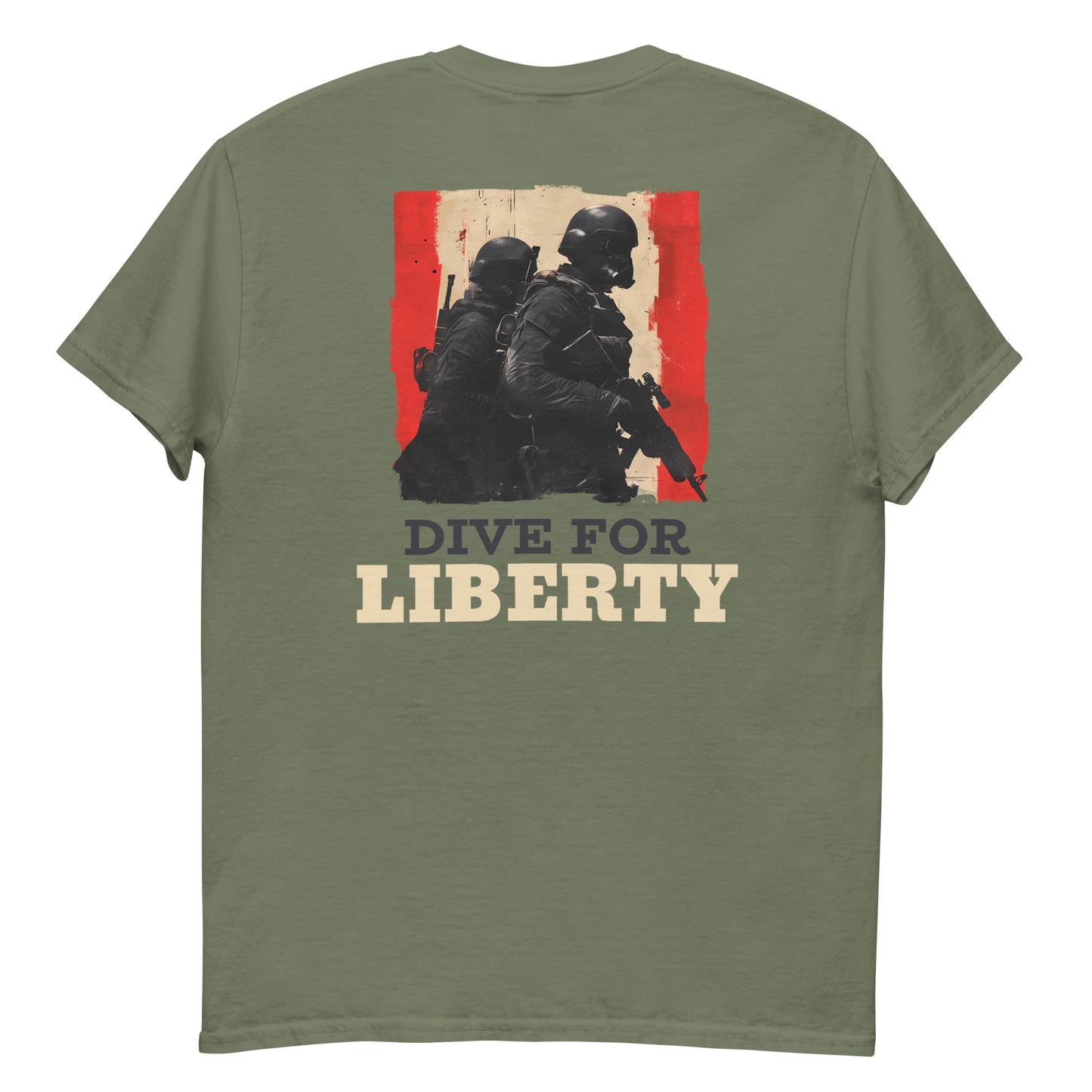 URBANITYCHEK CREW DIVE FOR LIBERTY T-SHIRT