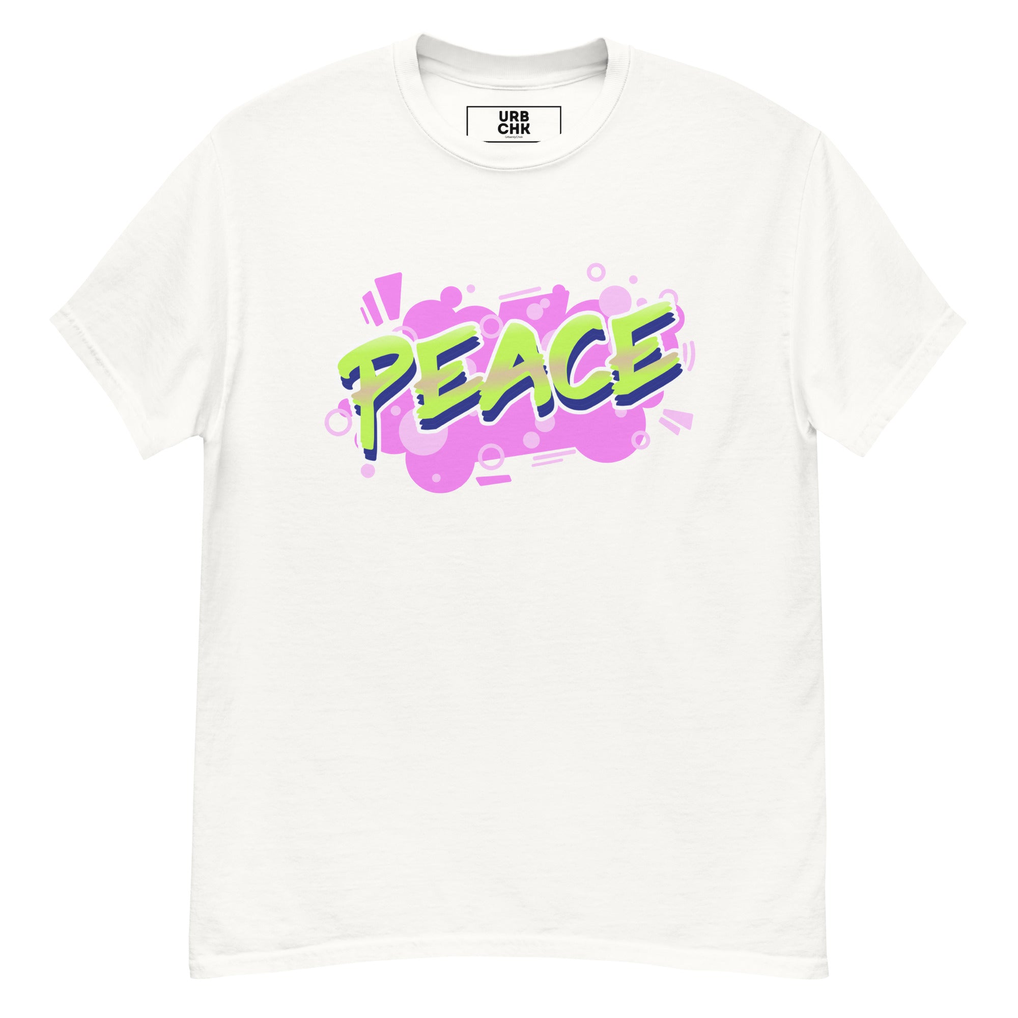 URBCHK PEACE CREW COTTON WHITE T-SHIRT