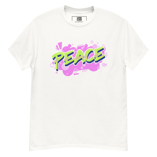 URBCHK PEACE CREW COTTON WHITE T-SHIRT