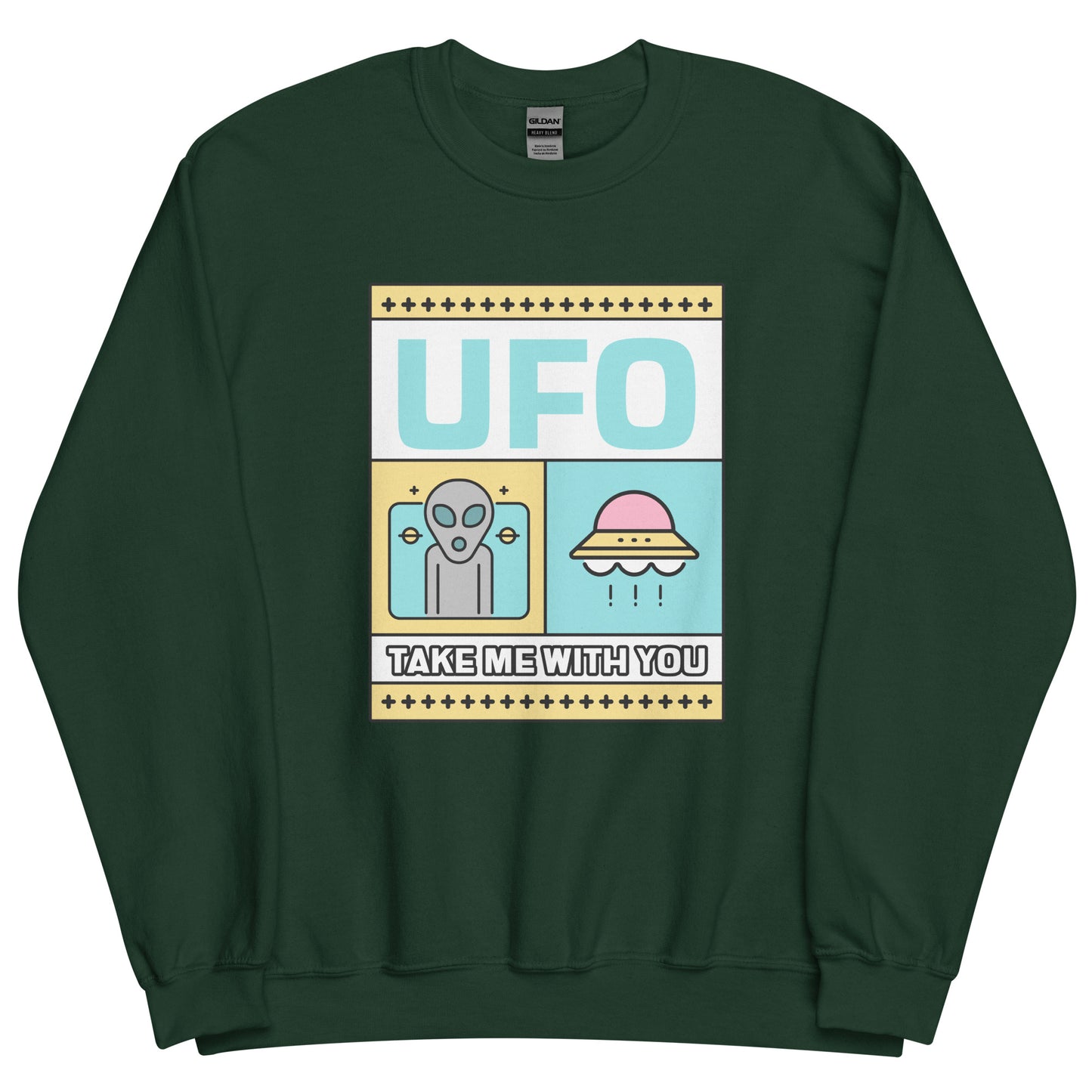 WOMEN'S CREWNECK SWEATSHIRT UFO FUNNY SWEATSHIRTS FOR WOMEN