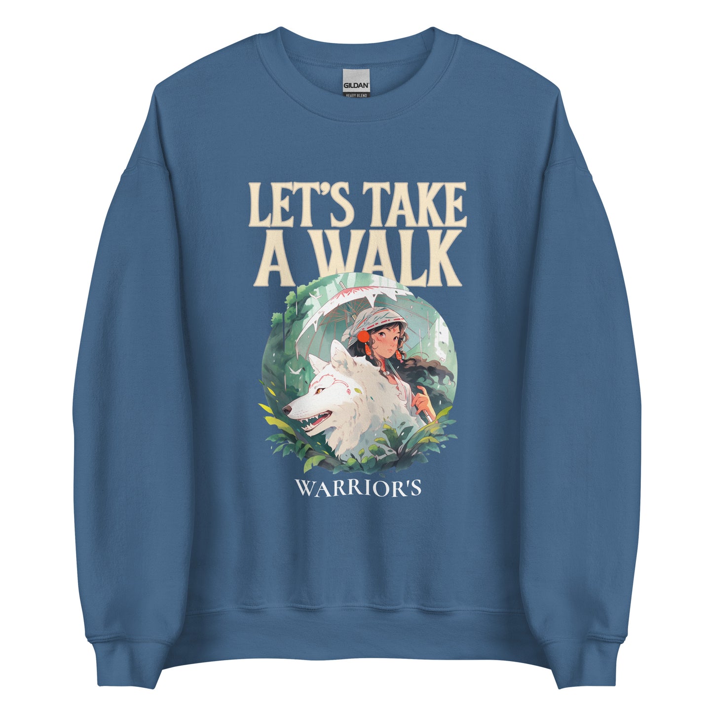 LETS TAKE A WALK CREW NECK PULLOVER SWEATSHIRT