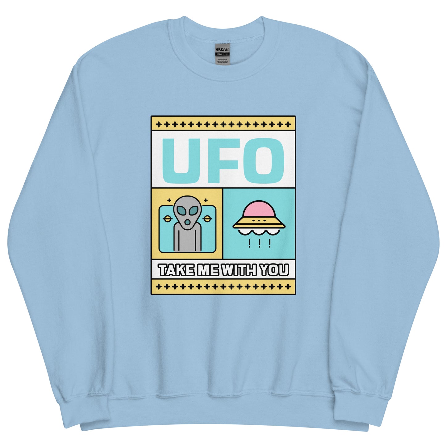 WOMEN'S CREWNECK SWEATSHIRT UFO FUNNY SWEATSHIRTS FOR WOMEN