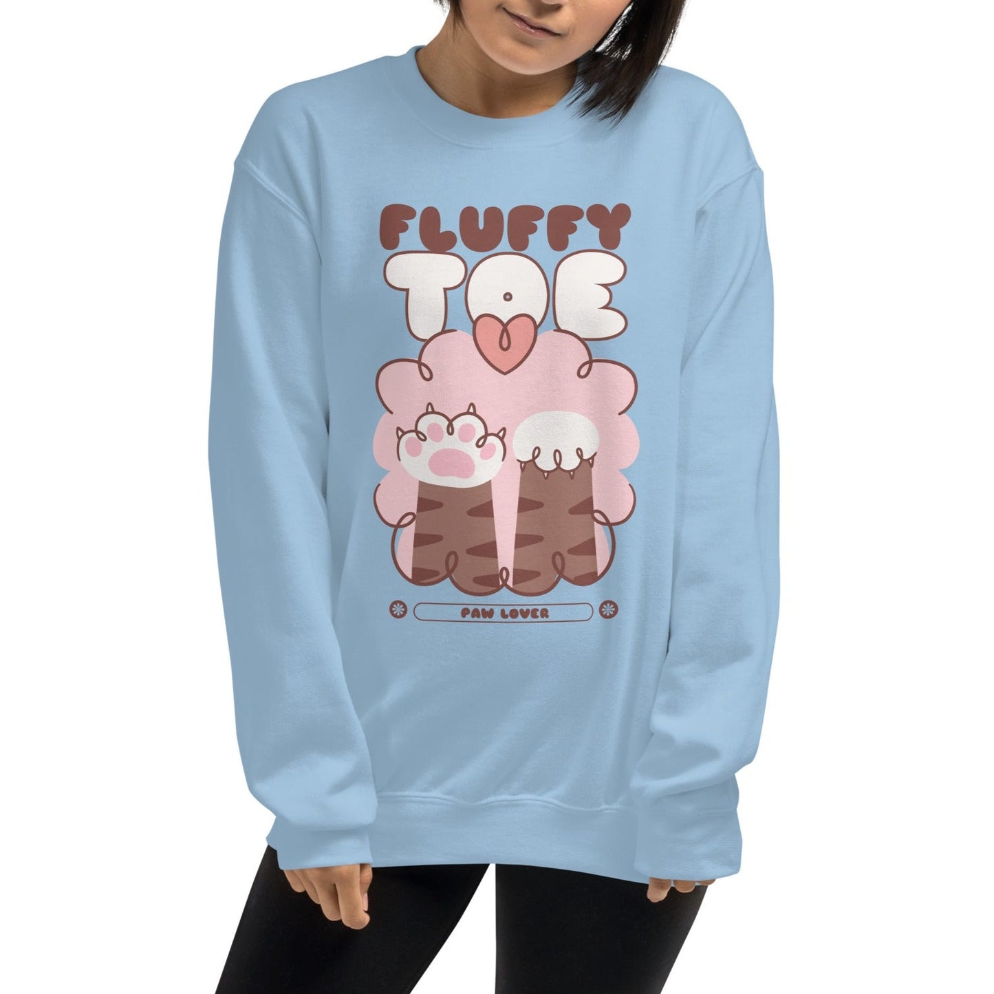 FLUFFY TOE GRAPHIC CREW NECK SWEATSHIRT