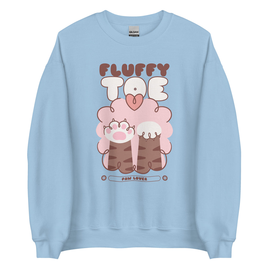 FLUFFY TOE GRAPHIC CREW NECK SWEATSHIRT