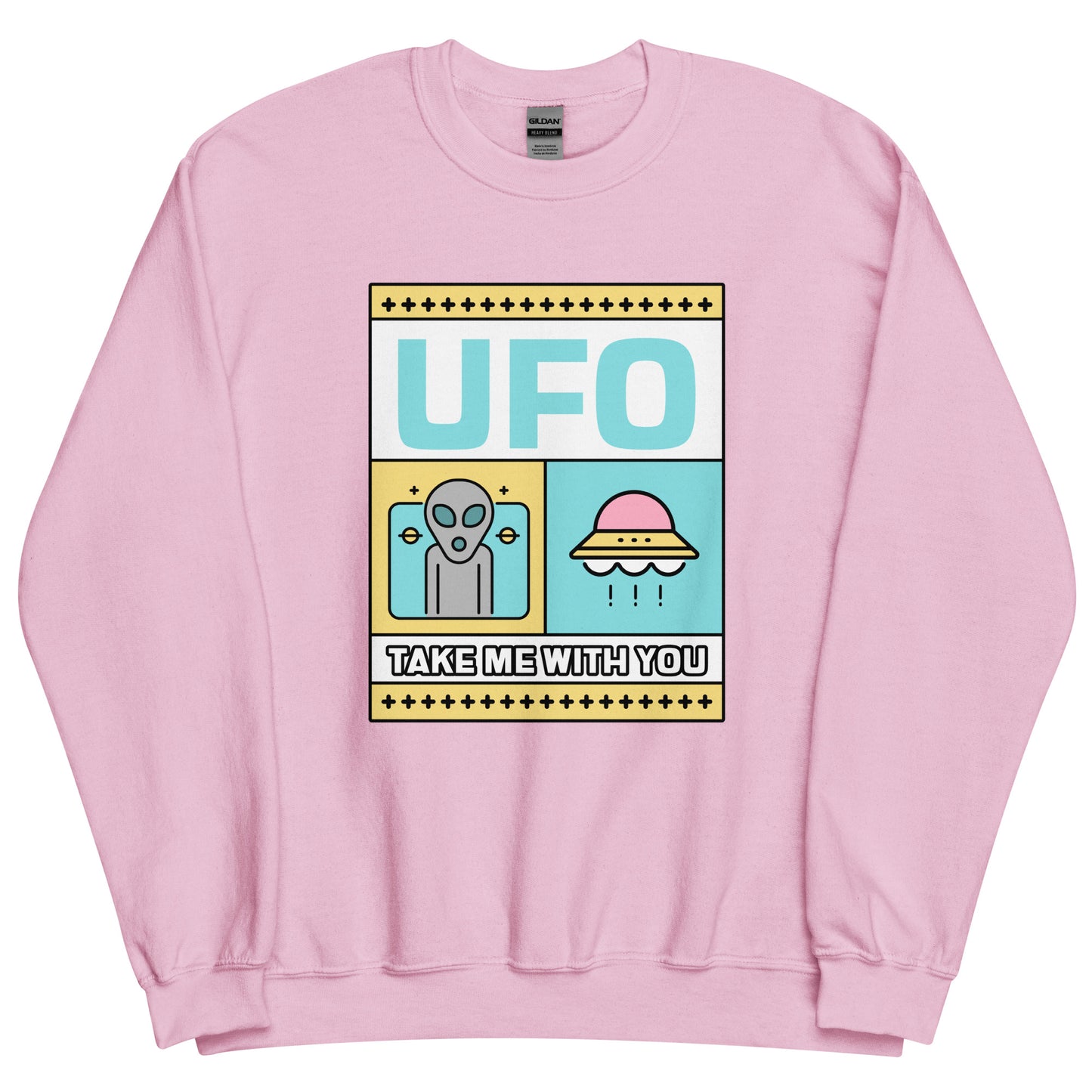 WOMEN'S CREWNECK SWEATSHIRT UFO FUNNY SWEATSHIRTS FOR WOMEN