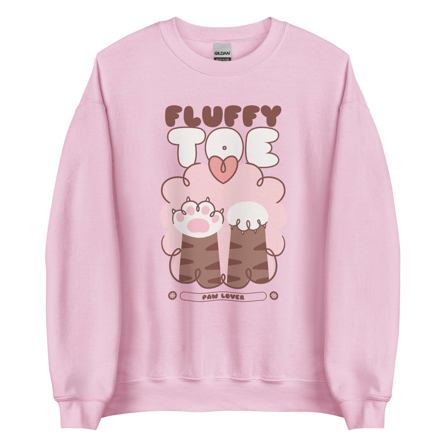 FLUFFY TOE GRAPHIC CREW NECK SWEATSHIRT