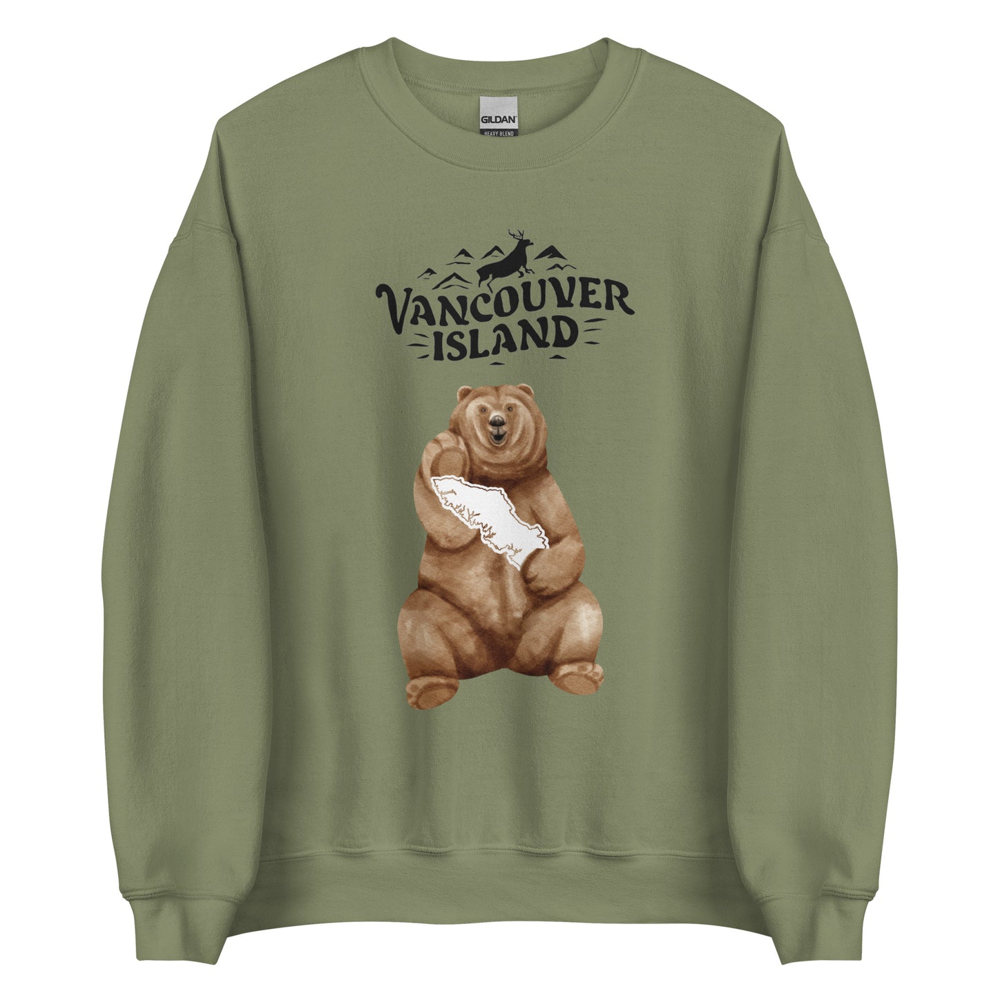 VANCOUVER ISLAND SWEATSHIRT MEN'S CREWNECK SWEATSHIRTS CANADA SHIRTS