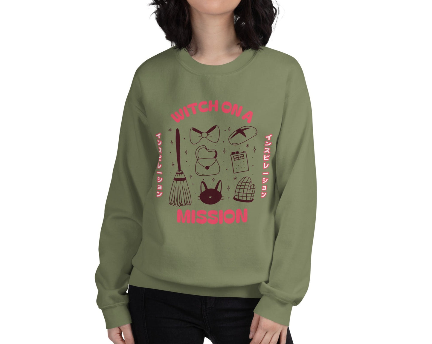 FUNNY GRAPHIC CREW NECK PULLOVER SWEATSHIRT FOR WOMEN