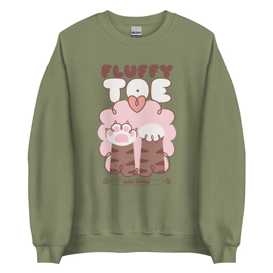 FLUFFY TOE GRAPHIC CREW NECK SWEATSHIRT