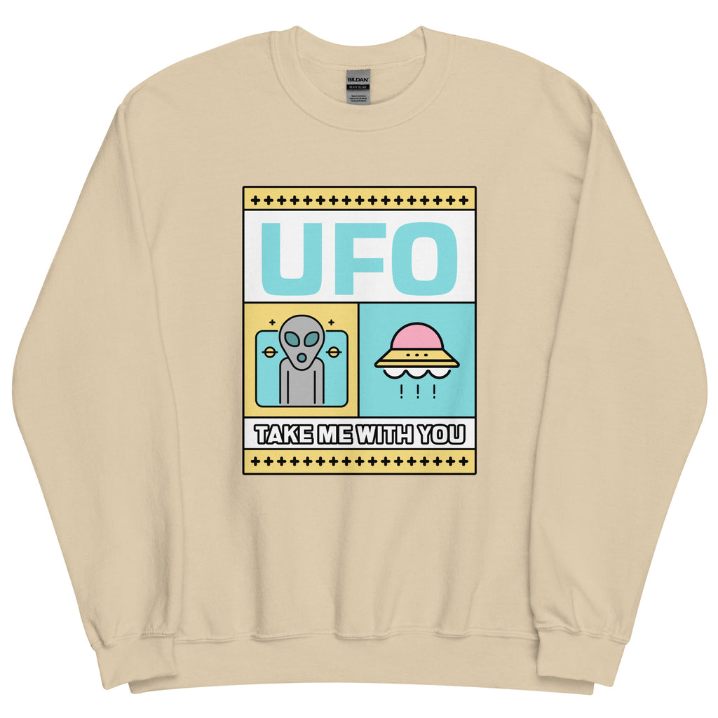 WOMEN'S CREWNECK SWEATSHIRT UFO FUNNY SWEATSHIRTS FOR WOMEN