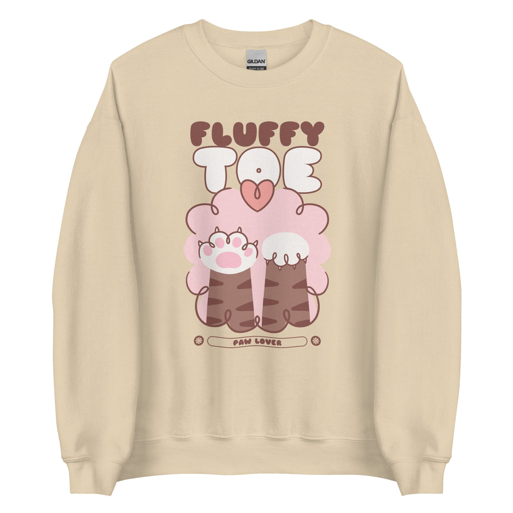 FLUFFY TOE GRAPHIC CREW NECK SWEATSHIRT
