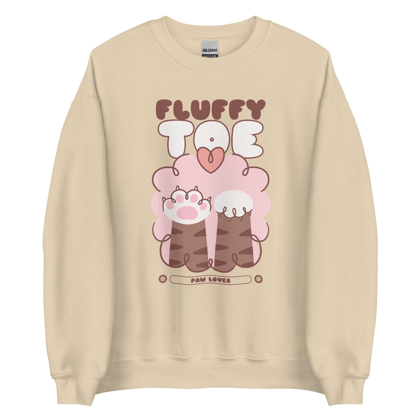 FLUFFY TOE GRAPHIC CREW NECK SWEATSHIRT