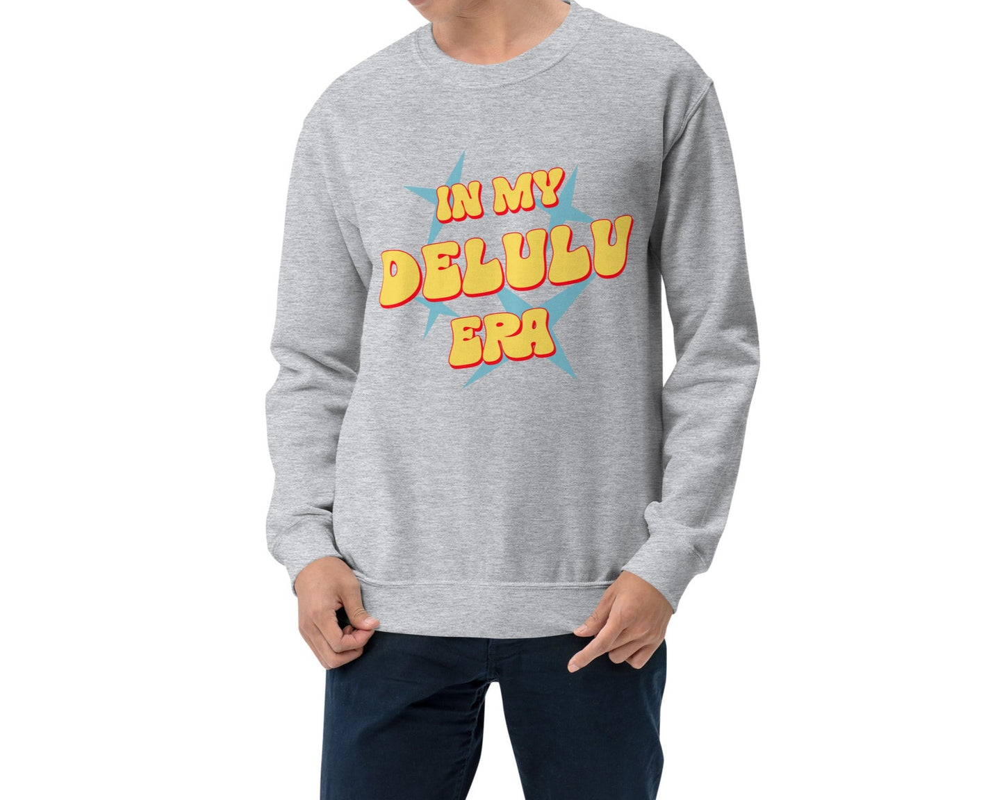 CREWNECK SWEATSHIRTS FOR MEN DELULU SWEATSHIRTS