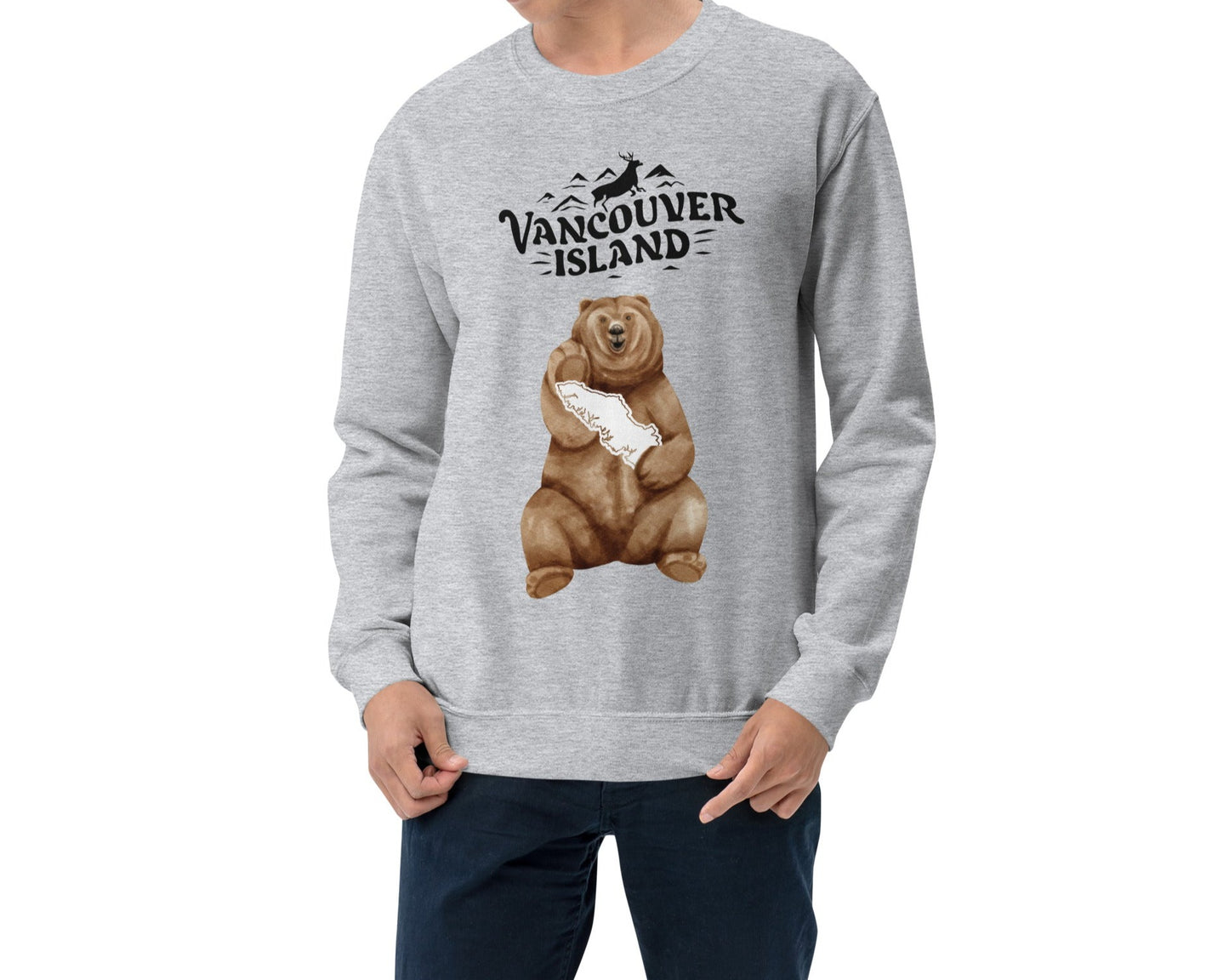 VANCOUVER ISLAND SWEATSHIRT MEN'S CREWNECK SWEATSHIRTS CANADA SHIRTS