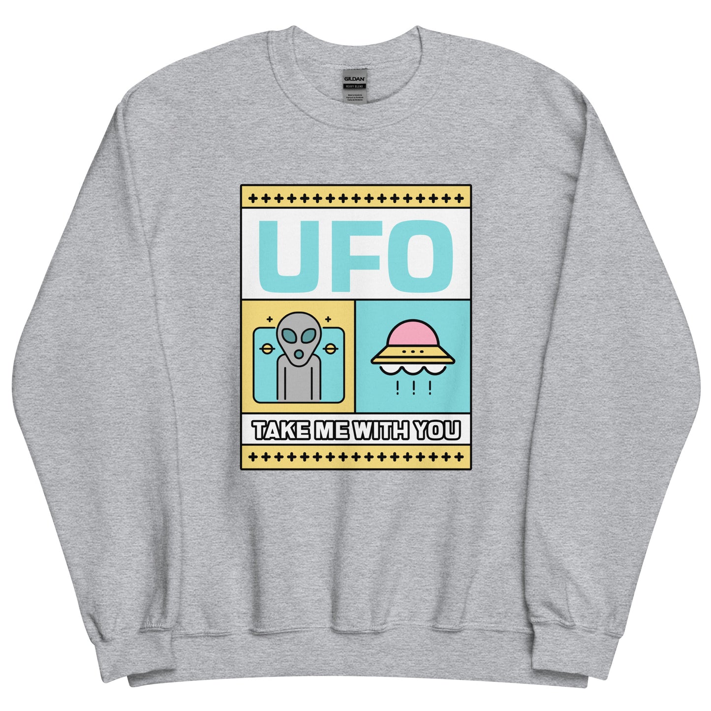 WOMEN'S CREWNECK SWEATSHIRT UFO FUNNY SWEATSHIRTS FOR WOMEN