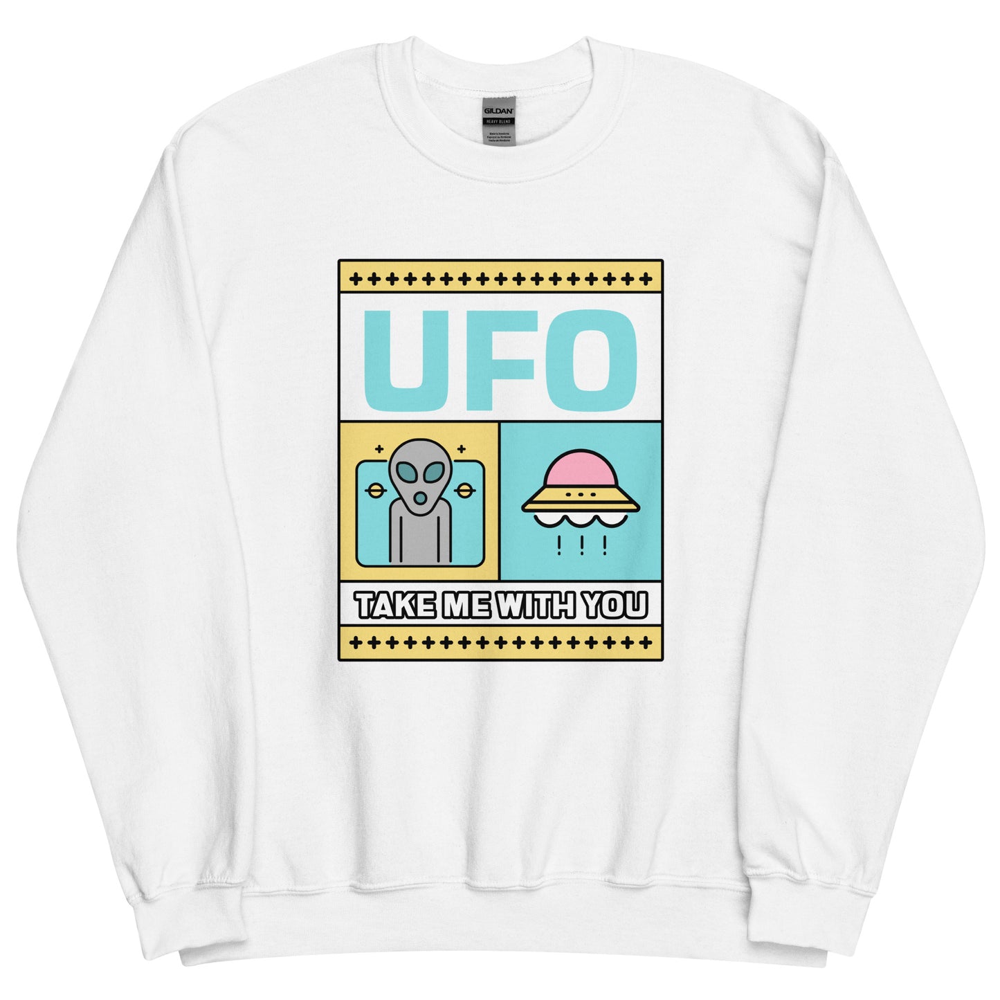 WOMEN'S CREWNECK SWEATSHIRT UFO FUNNY SWEATSHIRTS FOR WOMEN