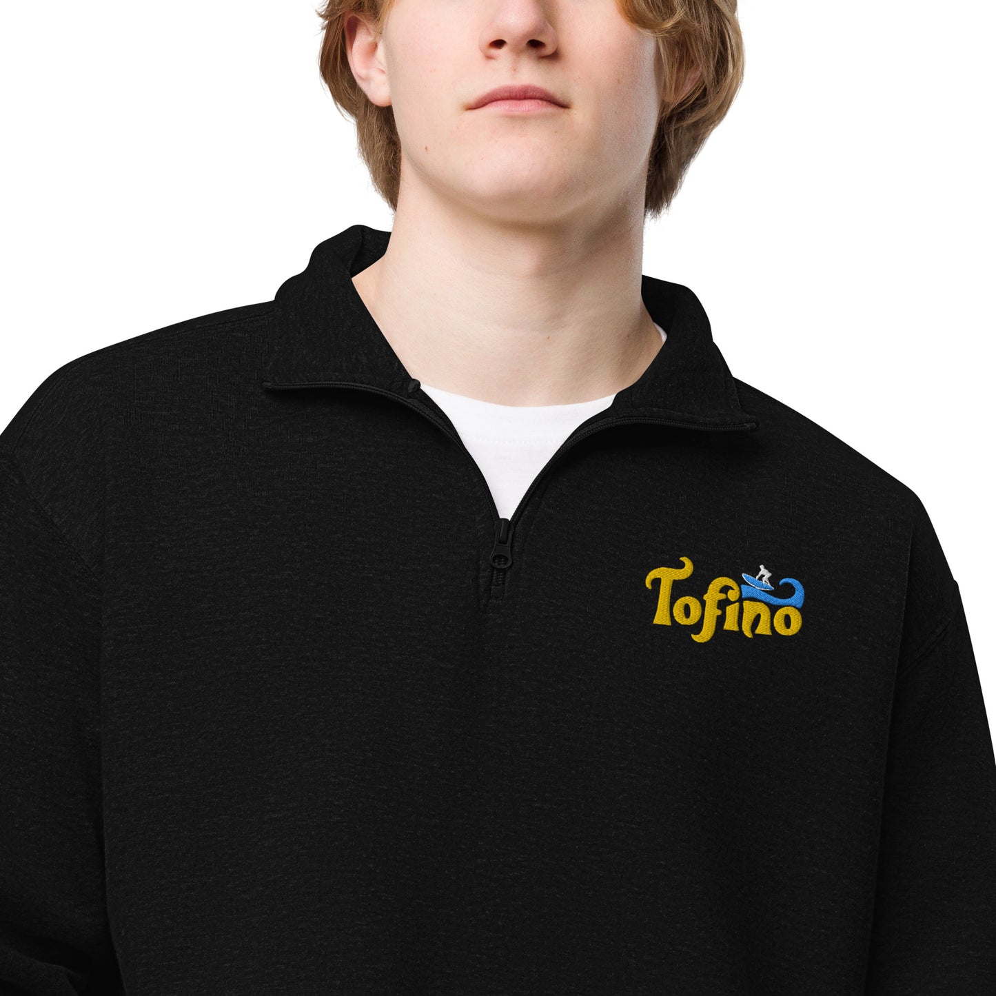 FLEECE PULLOVER SWEATSHIRT FOR MEN EMBROIDERED