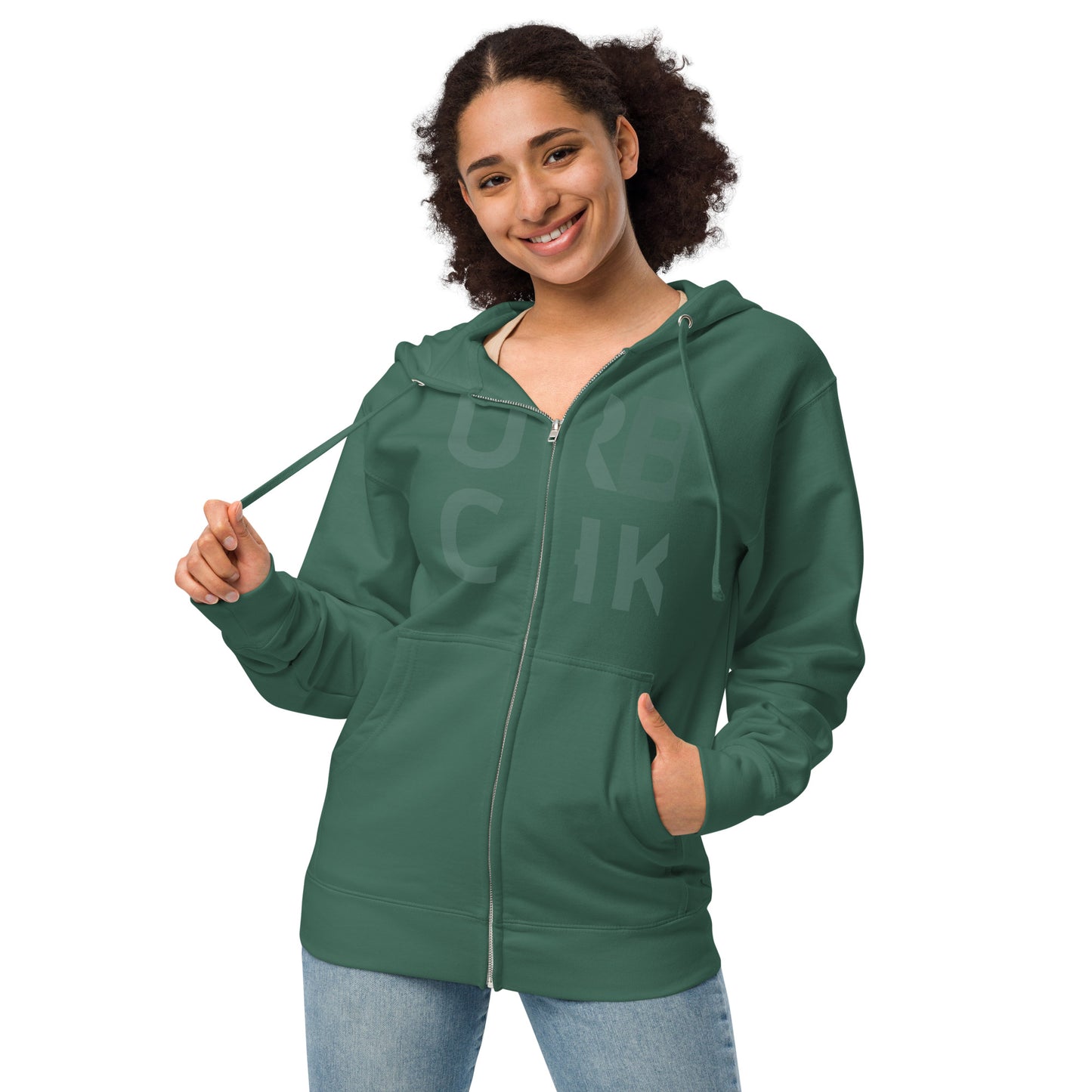 URBCHK FLEECE PREMIUM ZIP HOODIE WOMEN