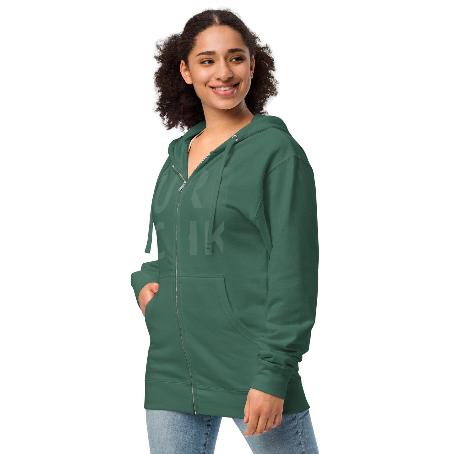 URBCHK FLEECE PREMIUM ZIP HOODIE WOMEN