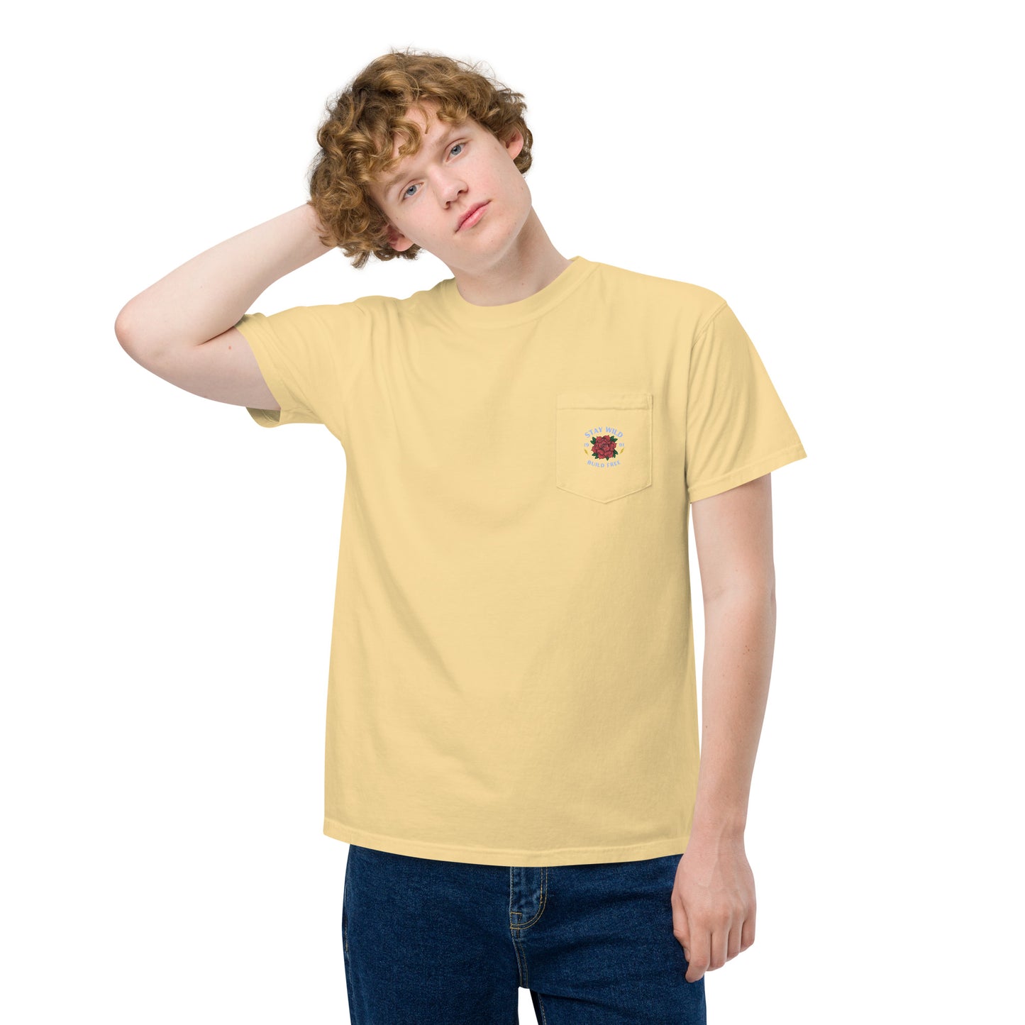 CLASSIC MEN'S 100% COTTON POCKET T-SHIRT SHORT-SLEEVE