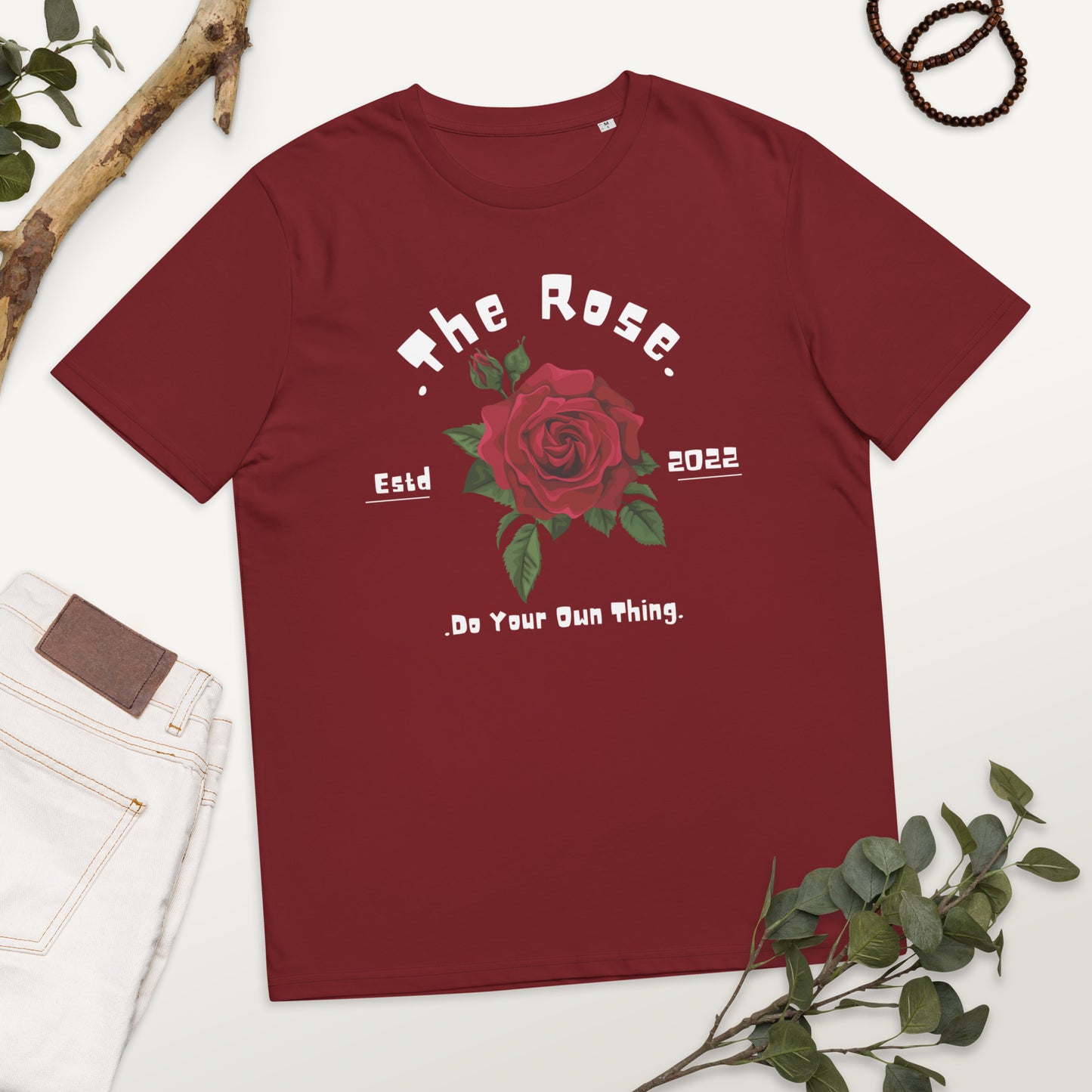 THE ROSE COTTON CREW NECK TSHIRT WOMEN ORGANIC COTTON TEES