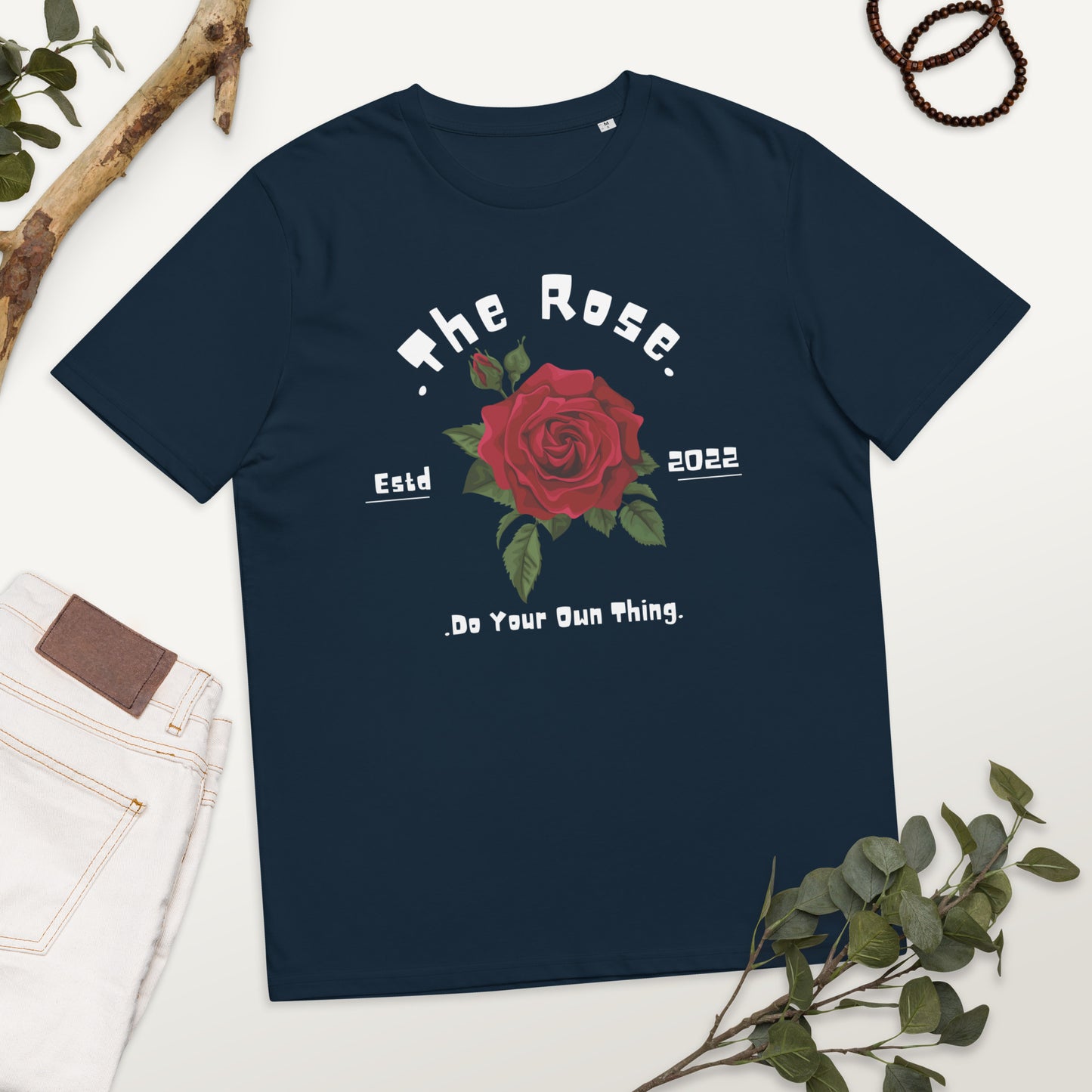 THE ROSE COTTON CREW NECK TSHIRT WOMEN ORGANIC COTTON TEES