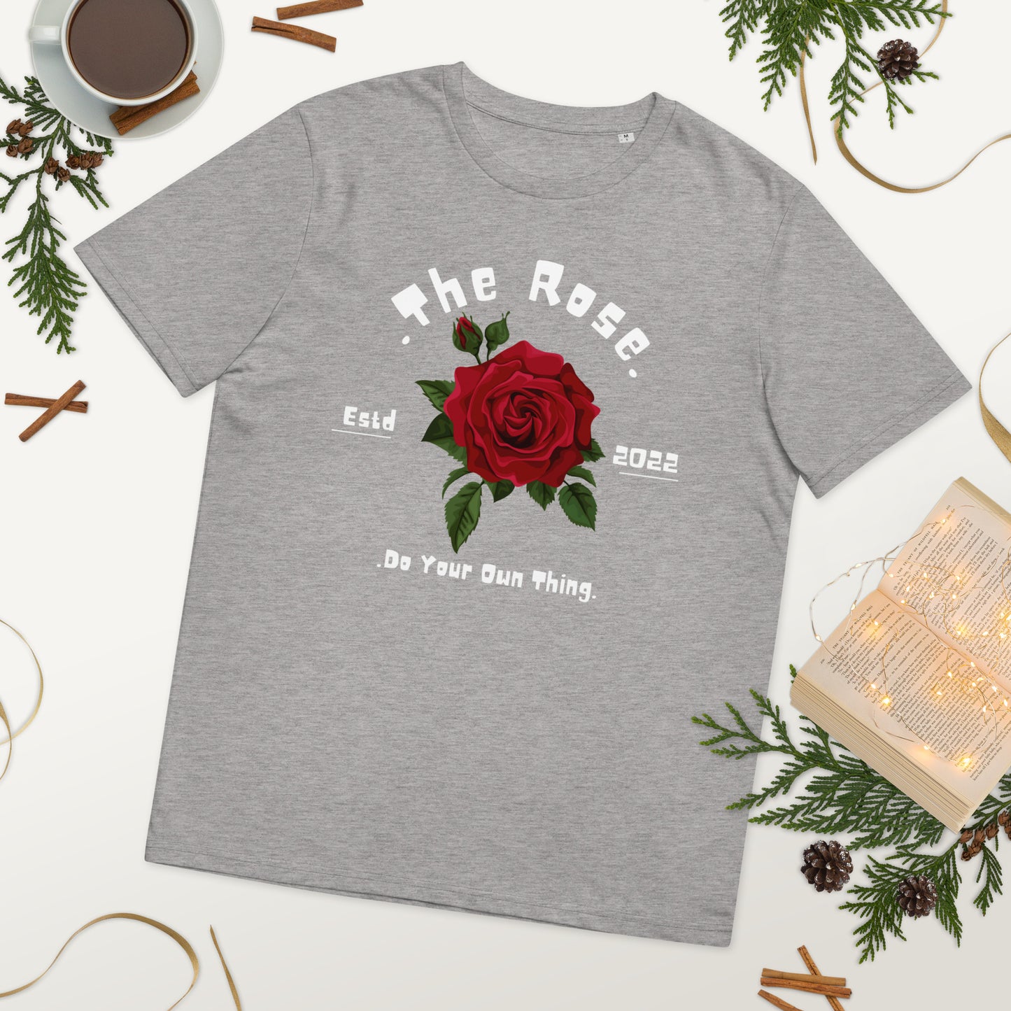 THE ROSE COTTON CREW NECK TSHIRT WOMEN ORGANIC COTTON TEES