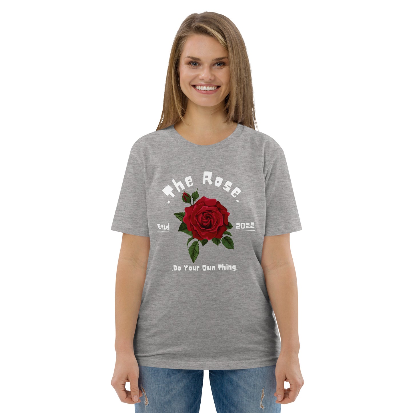 THE ROSE COTTON CREW NECK TSHIRT WOMEN ORGANIC COTTON TEES