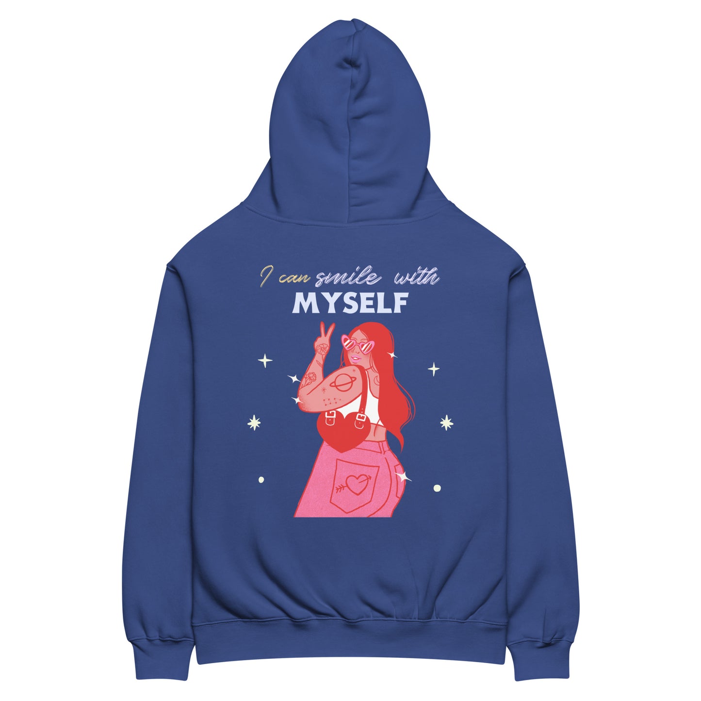 WOMEN OVERSIZED HOODIE I CAN SMILE WITH MY SELF