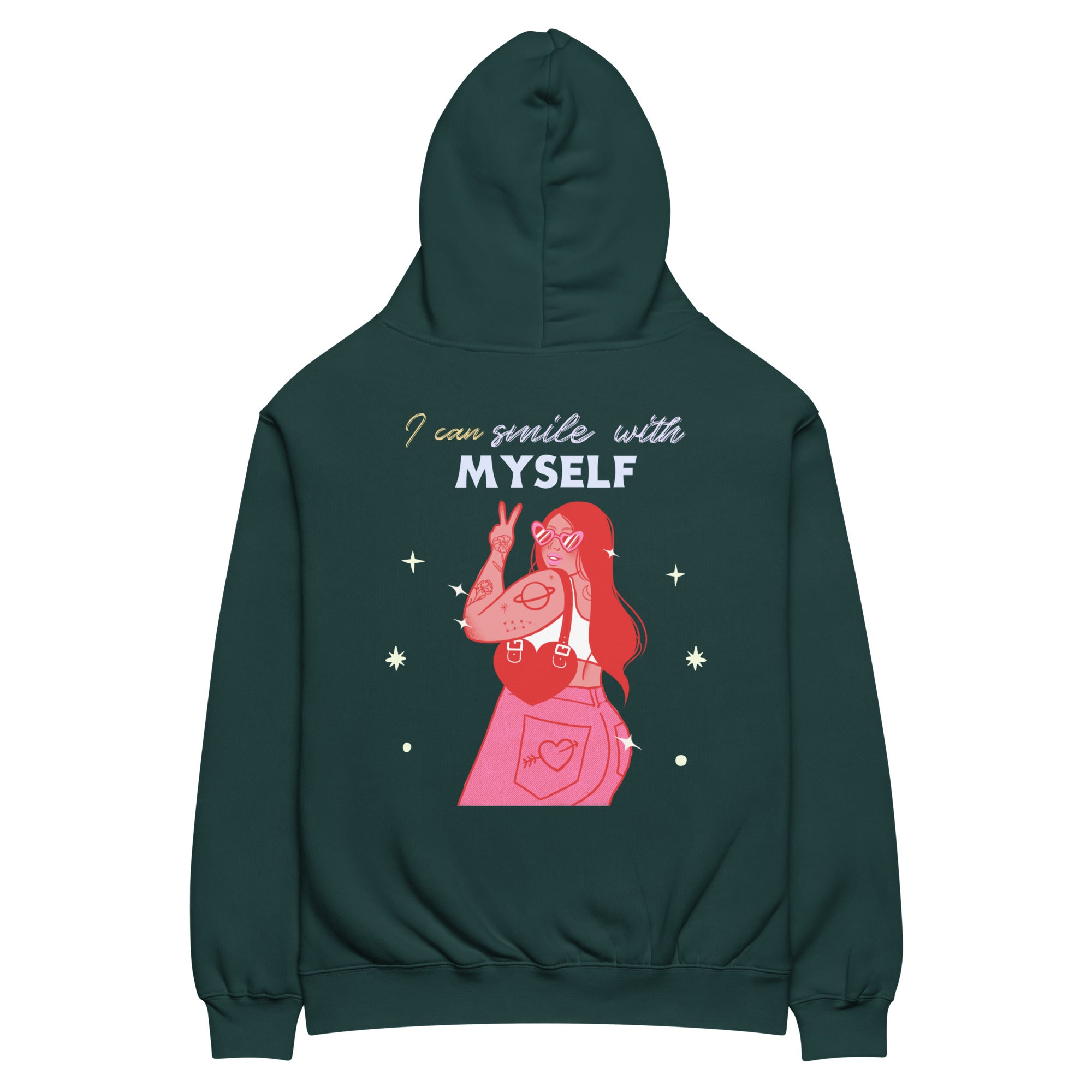 WOMEN OVERSIZED HOODIE I CAN SMILE WITH MY SELF