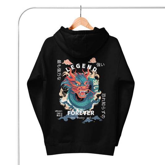 MEN'S HOODIES JAPANESE DRAGON HOODIES DRAGON PRINT HOODIES BACK PRINT HOODIES