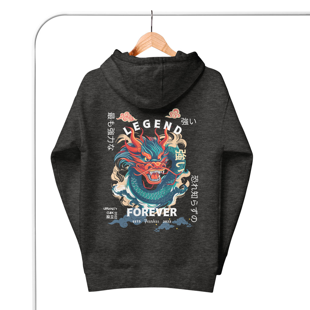 MEN'S HOODIES JAPANESE DRAGON HOODIES DRAGON PRINT HOODIES BACK PRINT HOODIES