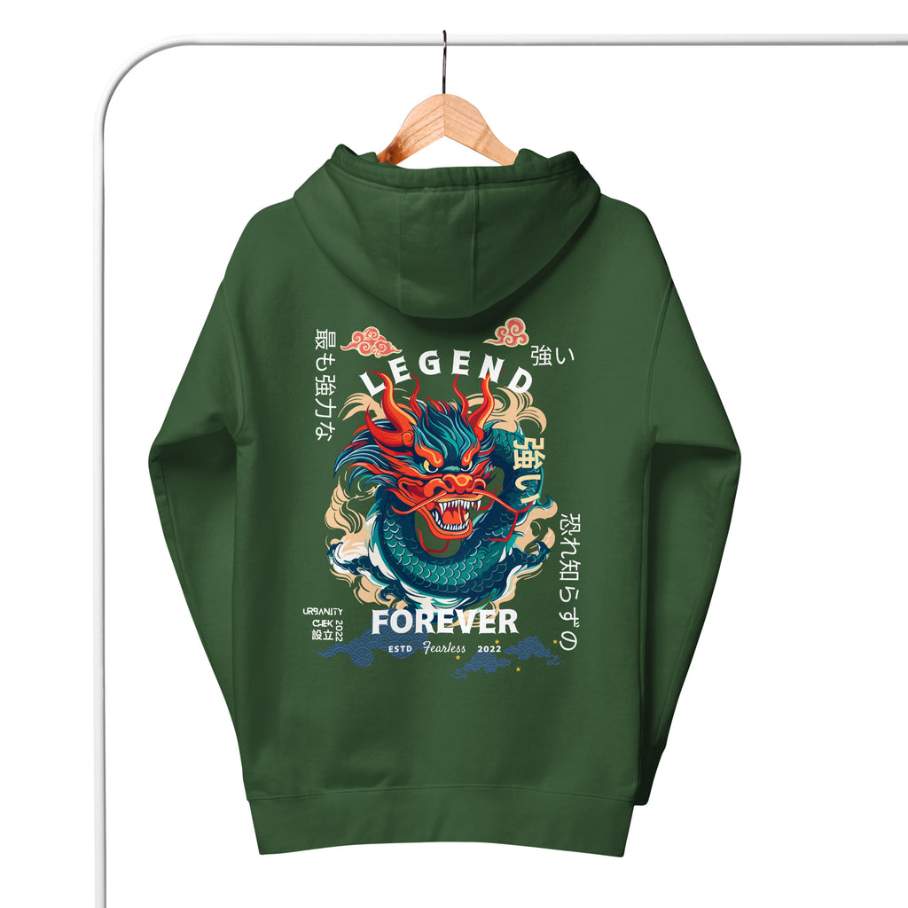 MEN'S HOODIES JAPANESE DRAGON HOODIES DRAGON PRINT HOODIES BACK PRINT HOODIES