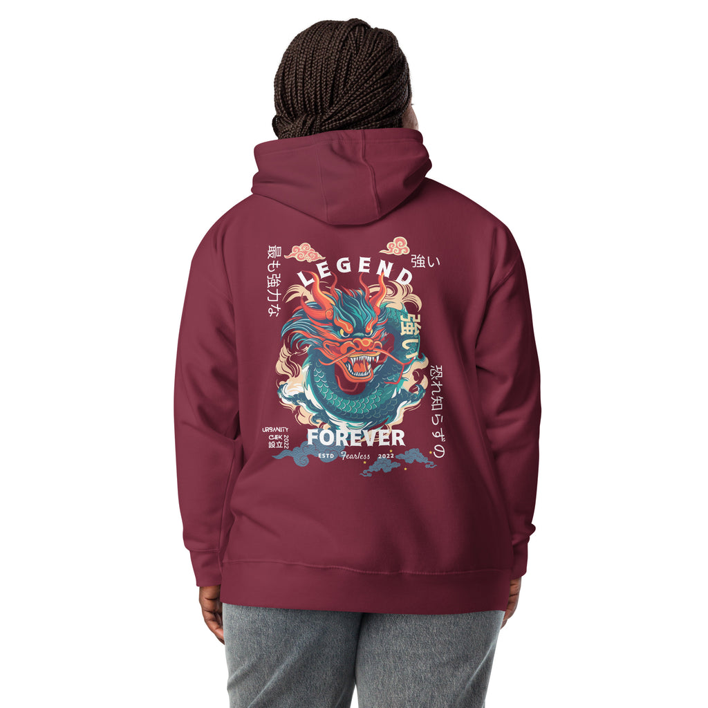 MEN'S HOODIES JAPANESE DRAGON HOODIES DRAGON PRINT HOODIES BACK PRINT HOODIES