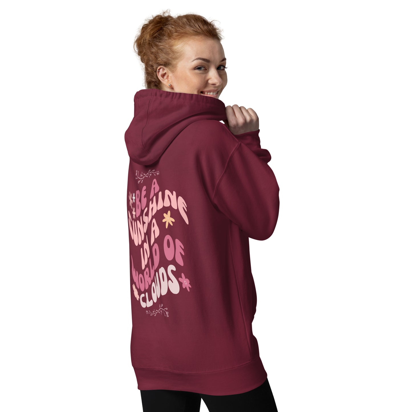 WOMEN'S POSITIVE HOODIES BACK PRINT HOODIES WOMEN