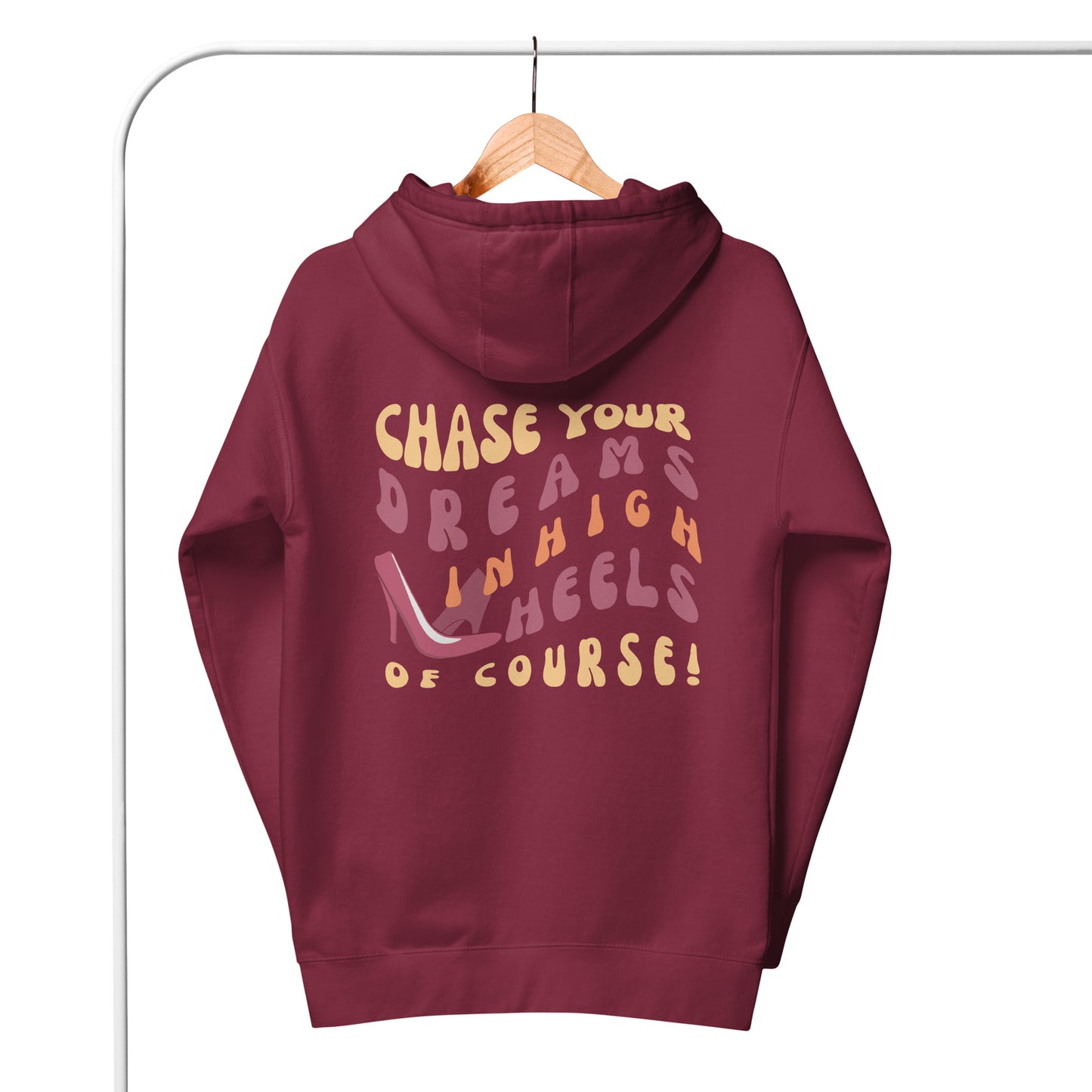 HOODIES FOR WOMEN POSITIVE WOMEN WAVY TEXT HOODIES