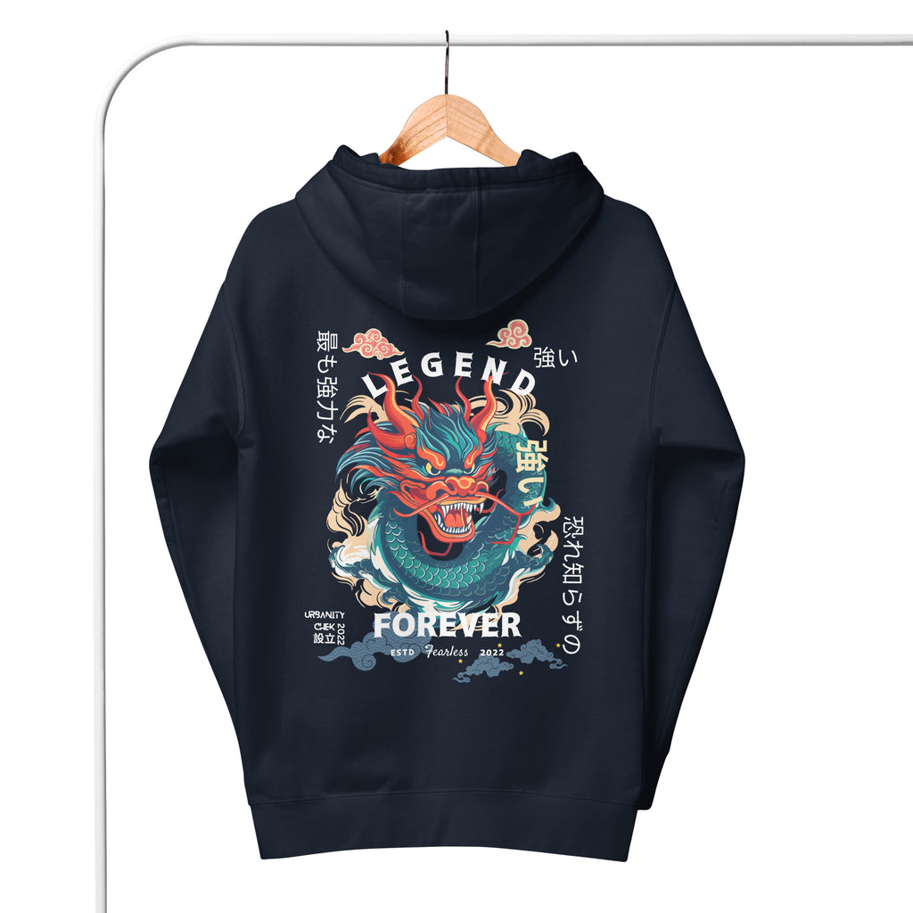 MEN'S HOODIES JAPANESE DRAGON HOODIES DRAGON PRINT HOODIES BACK PRINT HOODIES