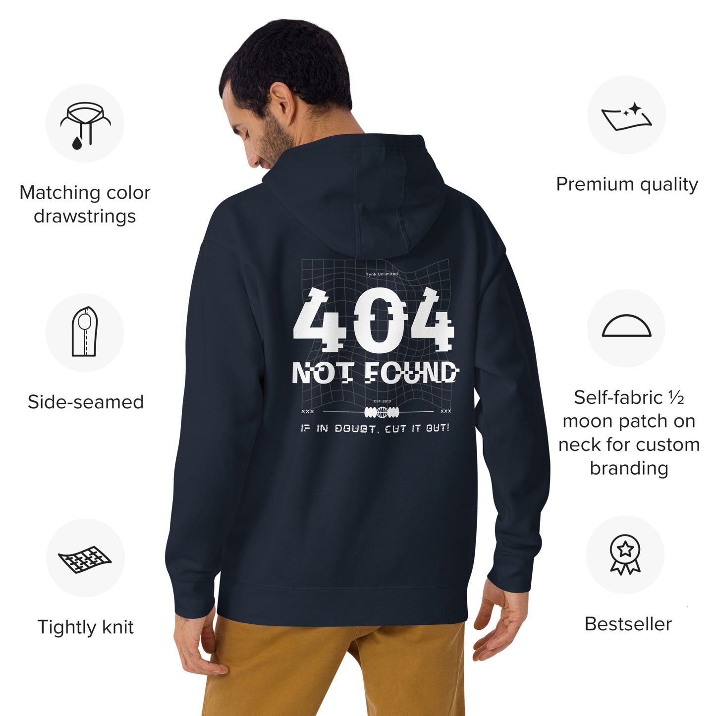 MEN'S HOODIES 404 NOT FOUND HOODIES FOR MEN UNISEX