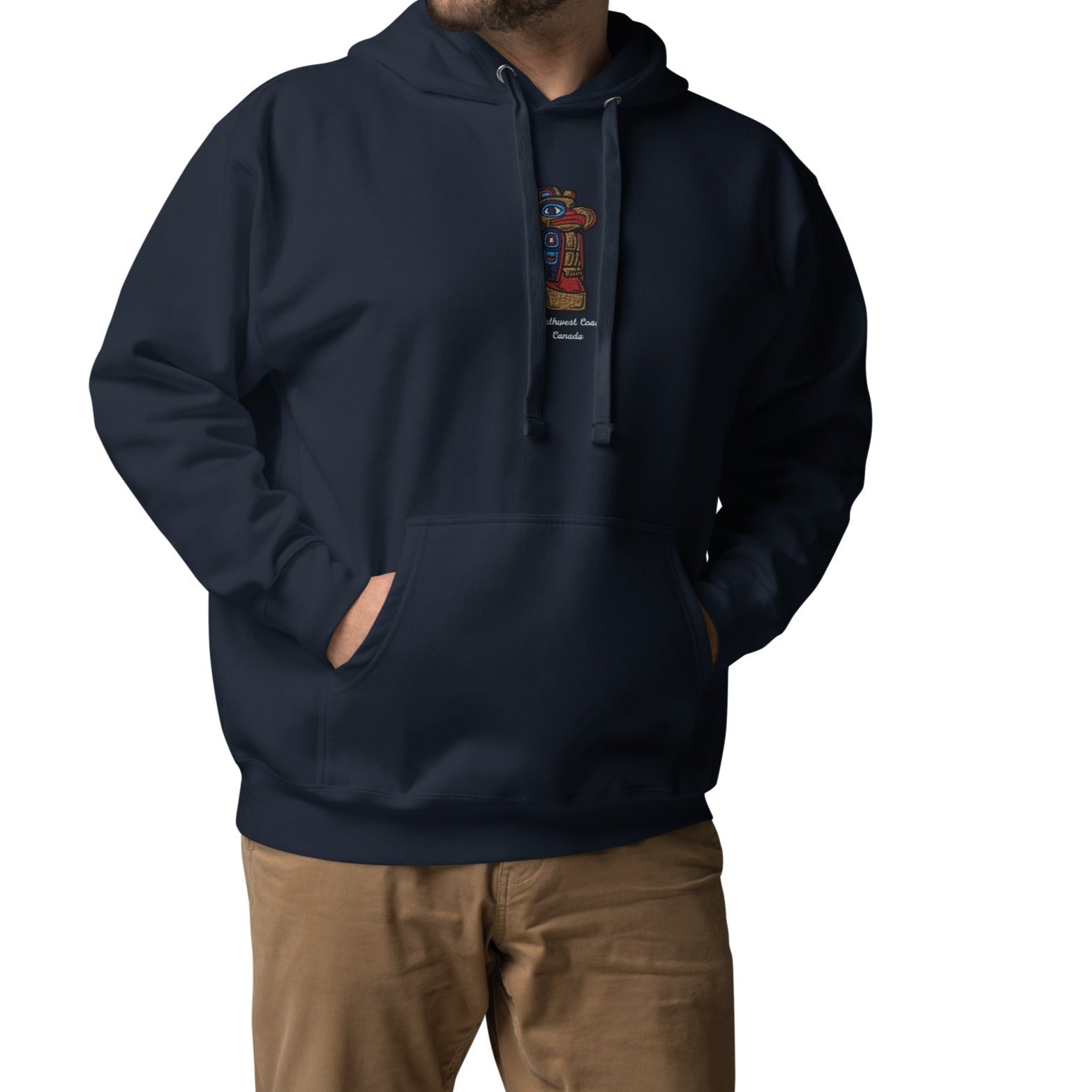 unisex premium hoodie navy blazer front