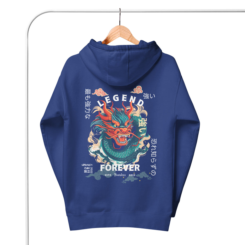 MEN'S HOODIES JAPANESE DRAGON HOODIES DRAGON PRINT HOODIES BACK PRINT HOODIES