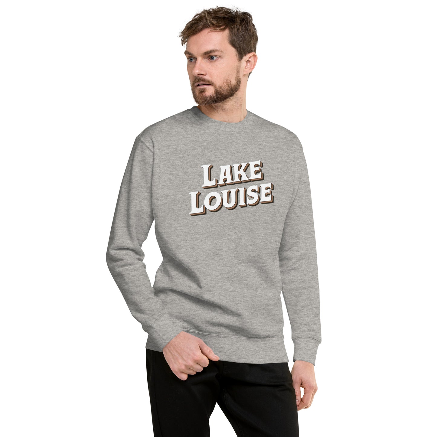 PREMIUM MENS SWEATSHIRT LAKE LOUISE DESTINATION SHIRTS