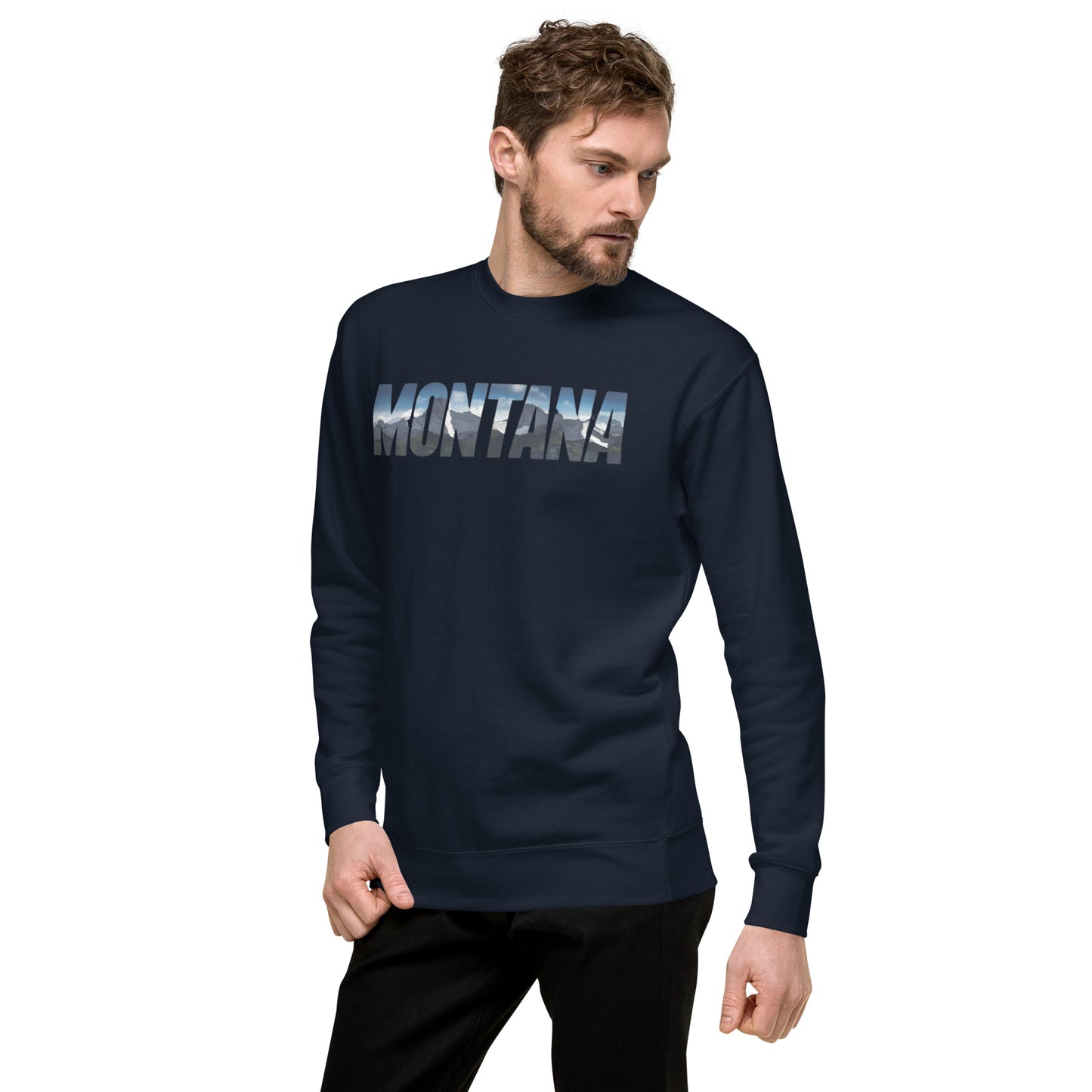 URBANITYCHEK PREMIUM MONTANA CREWNECK SWEATSHIRT FOR MEN