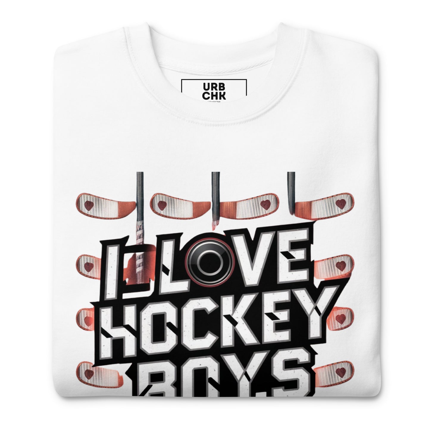 SWEATSHIRT FOR WOMEN I LOVE HOCKEY BOYS