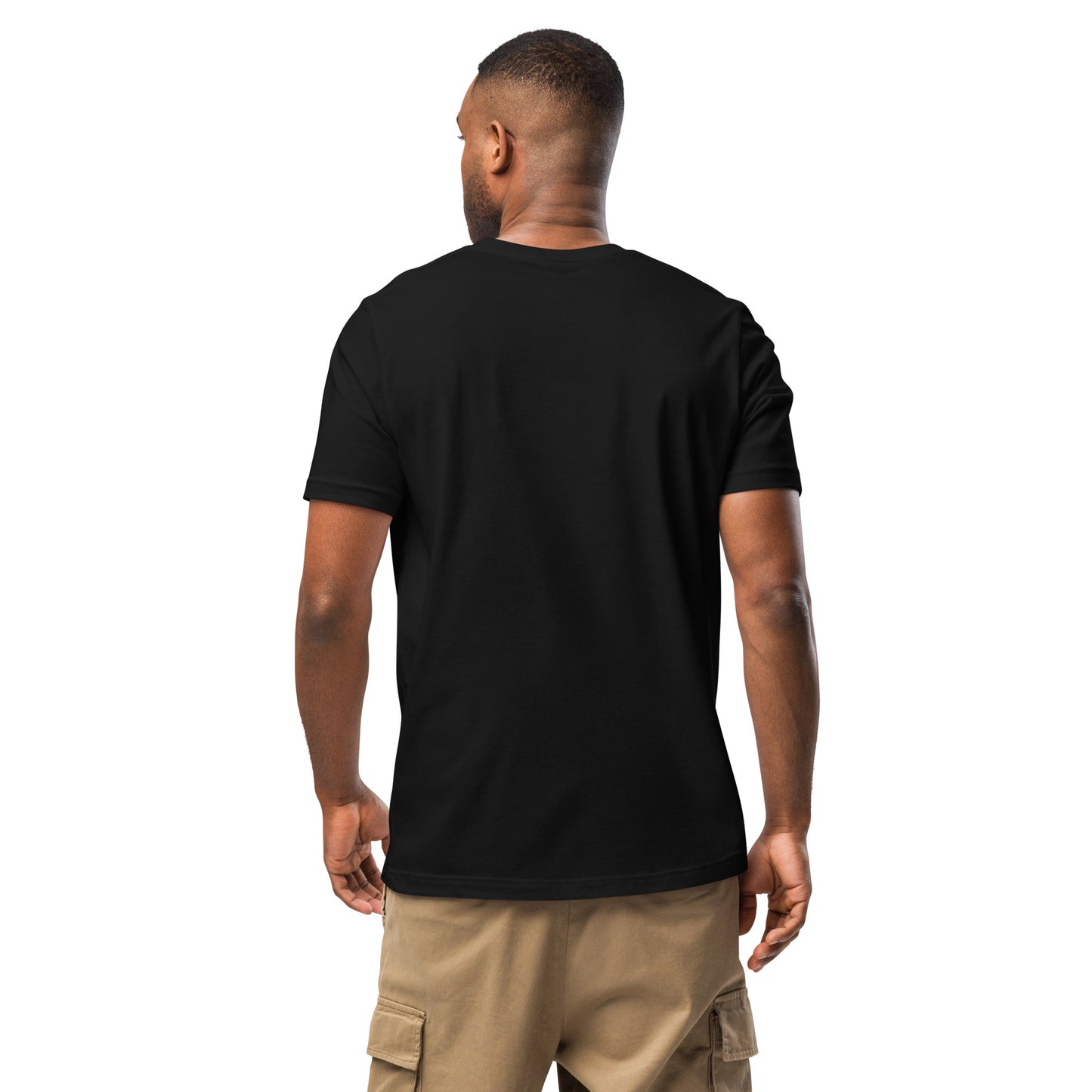 URBANITYCHEK BLACK & WHITE CREW COTTON BULL T-SHIRT