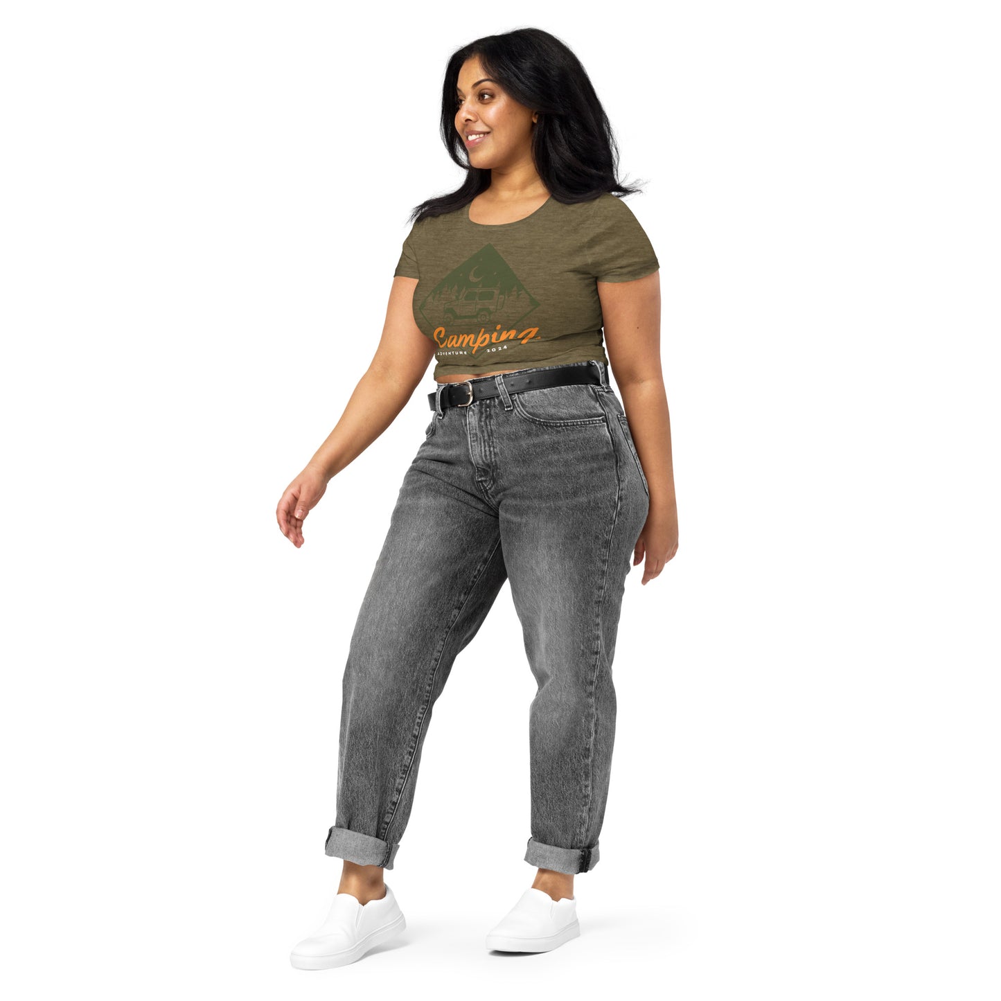 URBANITYCHEK CAMPING CROP TOP FOR WOMEN