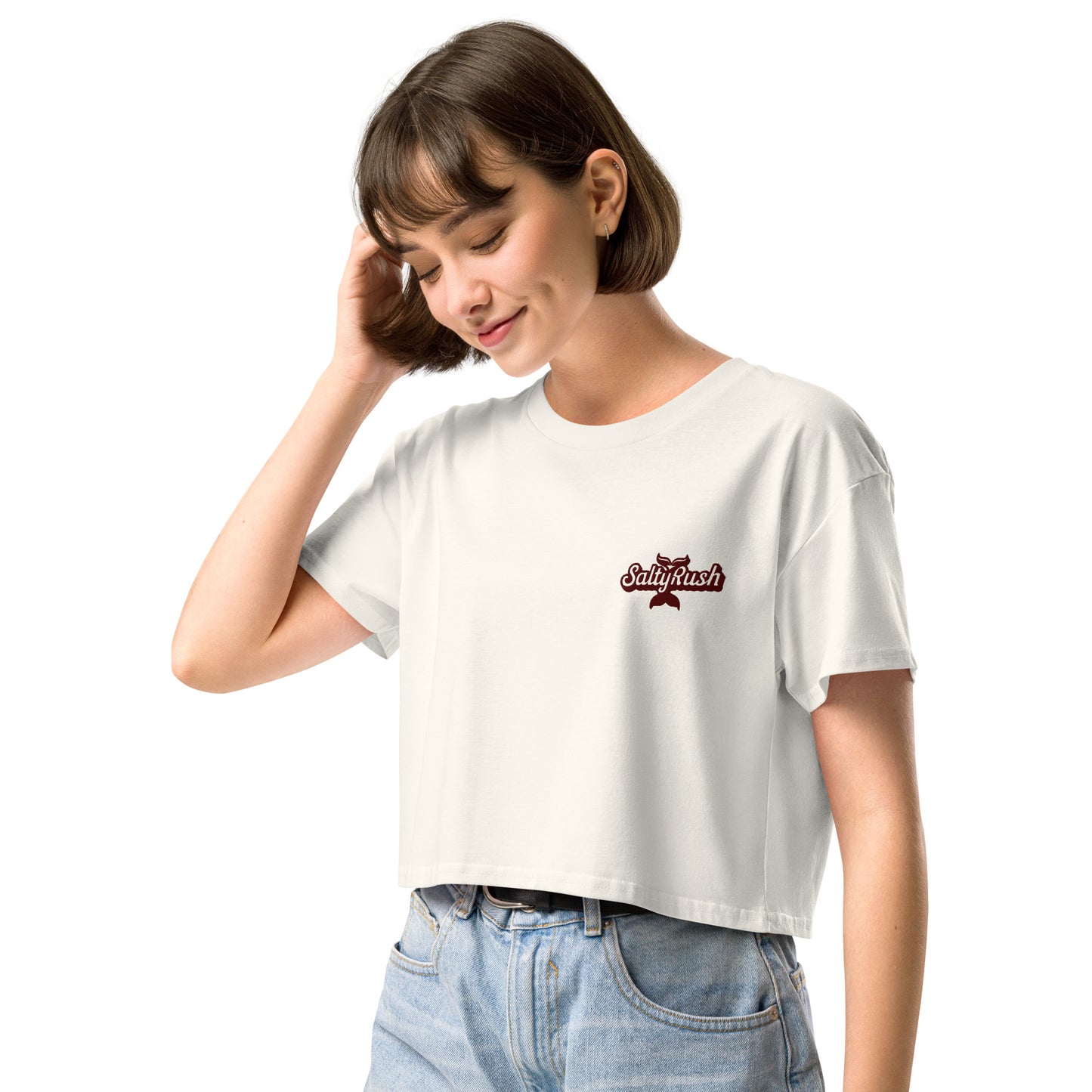 SALTY RUSH EMBRIODERED CROPTOP FOR WOMEN