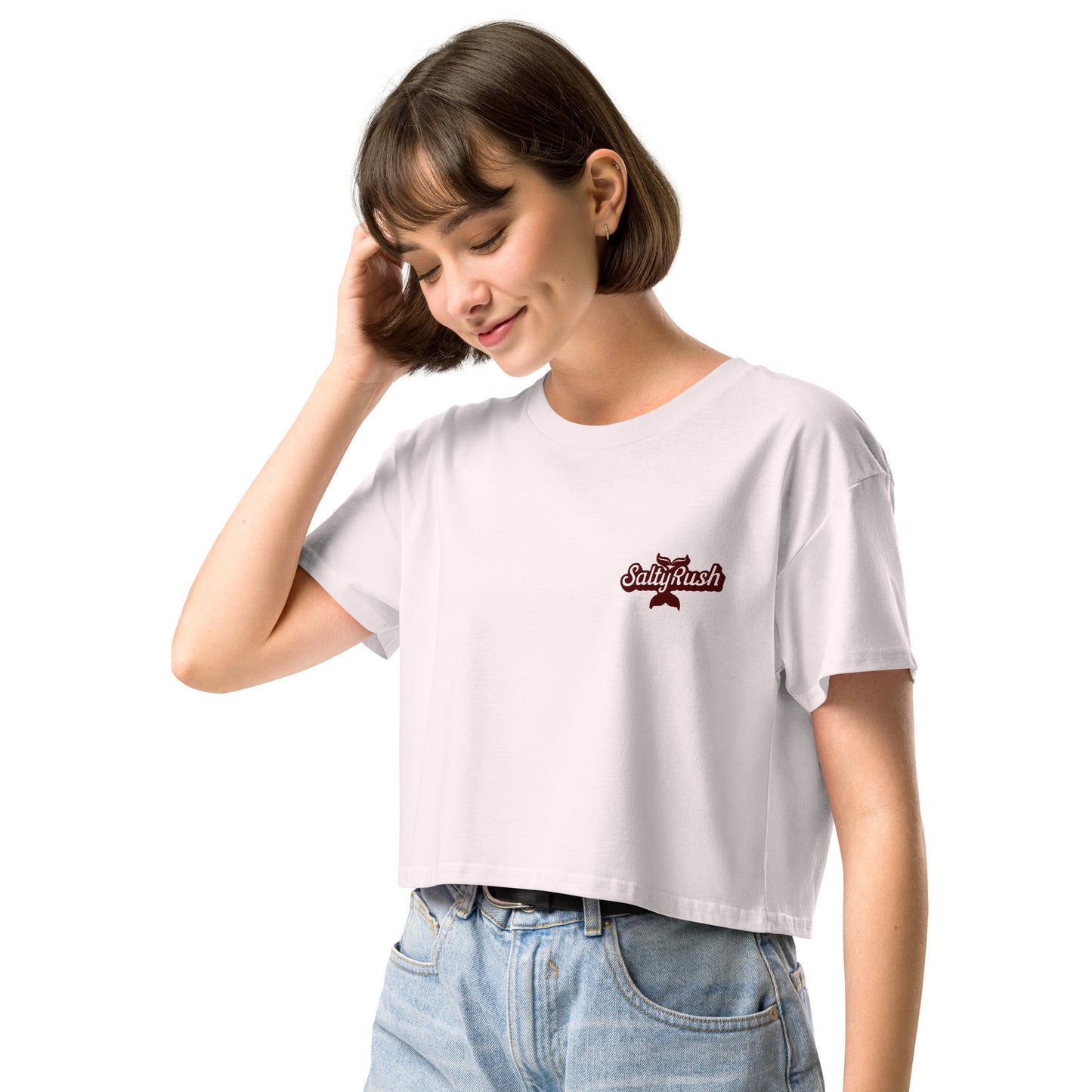 SALTY RUSH EMBRIODERED CROPTOP FOR WOMEN