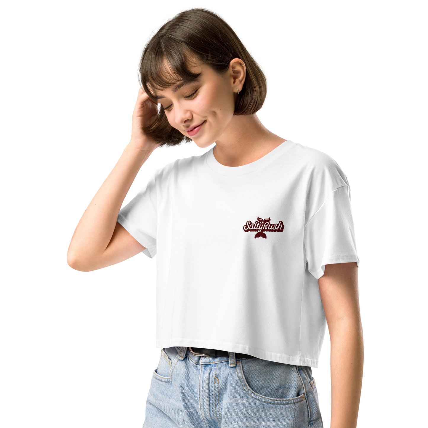 SALTY RUSH EMBRIODERED CROPTOP FOR WOMEN