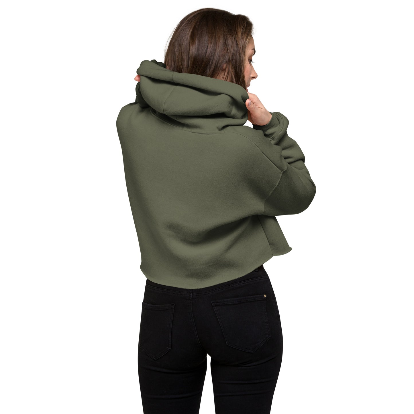 PREMIUM CROP HOODIES FOR WOMEN I LOVE HOCKEY