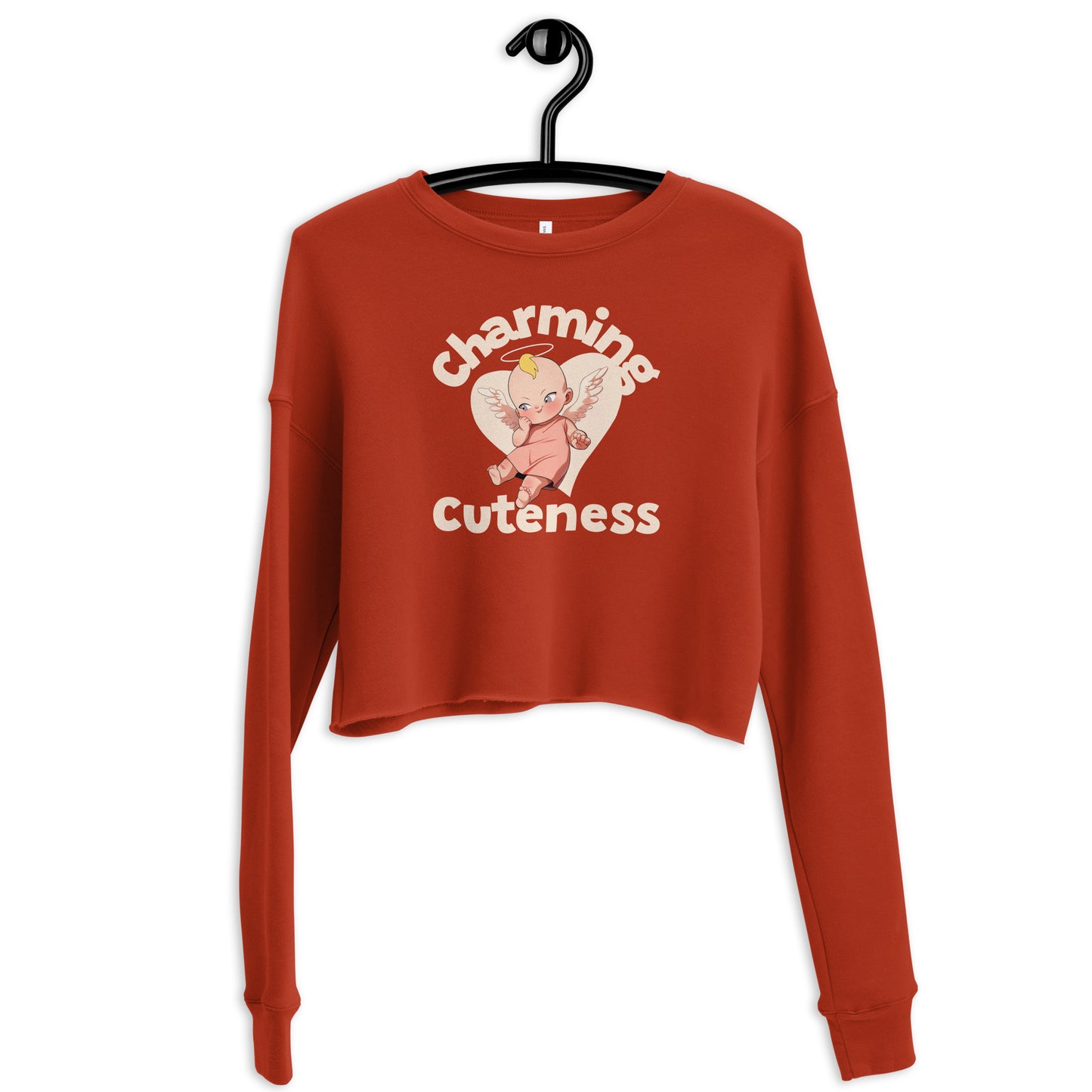 CROP CREWNECK SWEATSHIRT CHARMING CUTENESS PREMIUM QUALITY